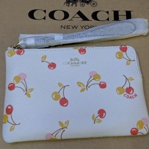 COACH Wristlet with cherry print